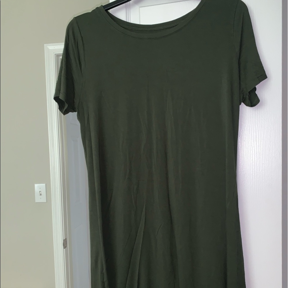 Women’s Army Green T-shirt Dress